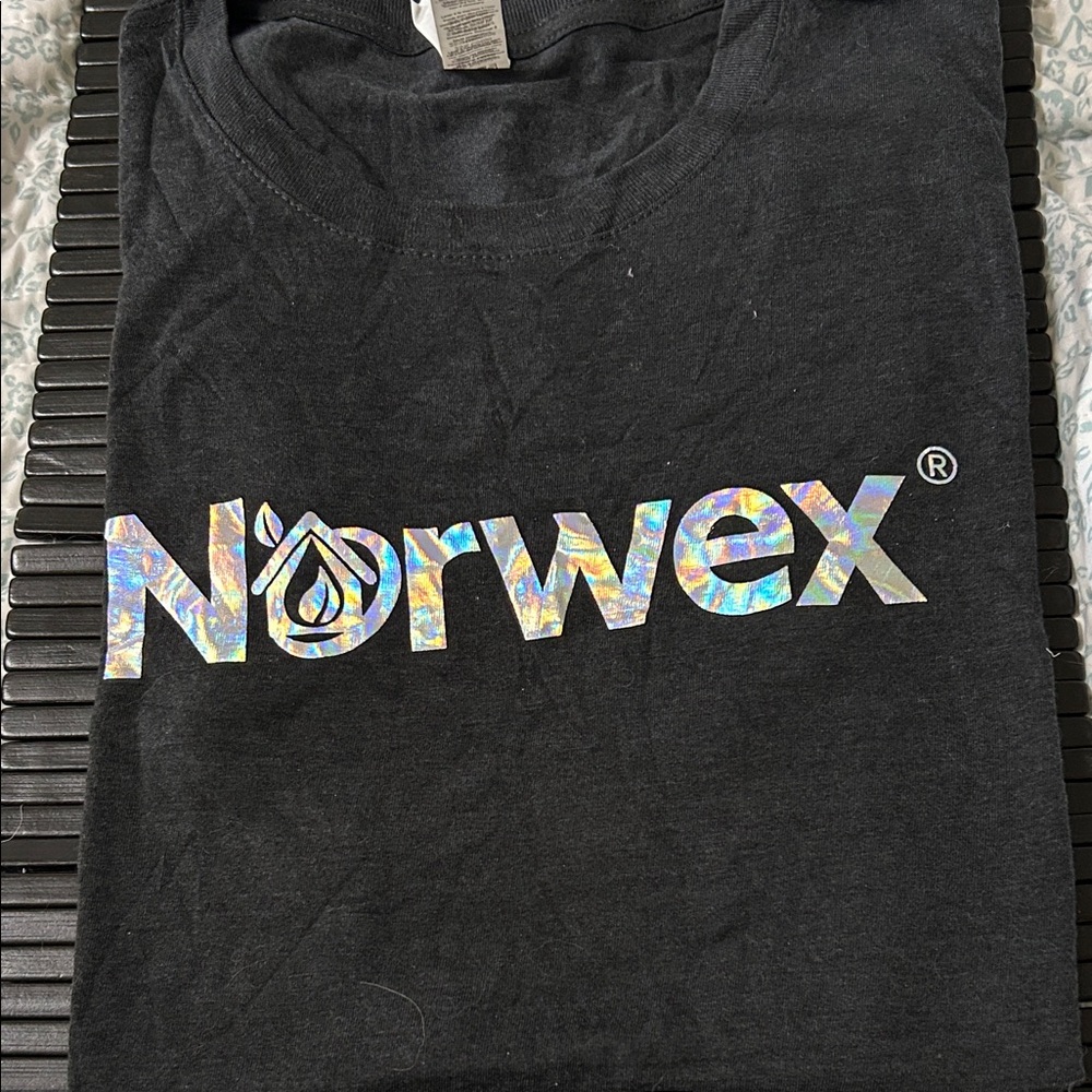 Norwex NEW Black Tee with Iridescent Logo M
